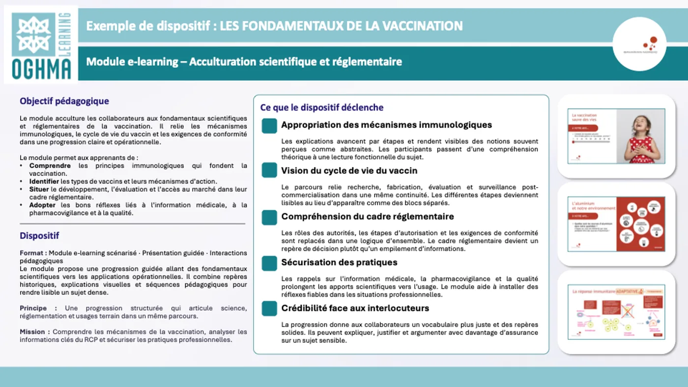 Fiche du dispositif Les fondamentaux de la vaccination