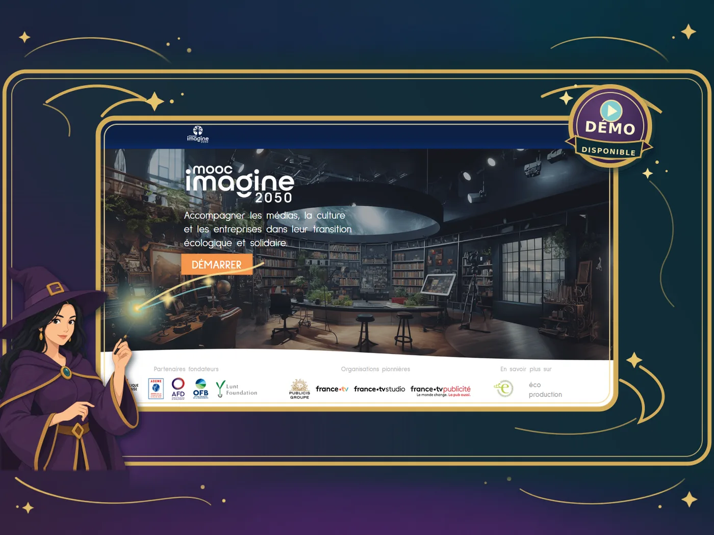 Visuel de présentation de la réalisation Imagine 2050, OGHMA Learning.