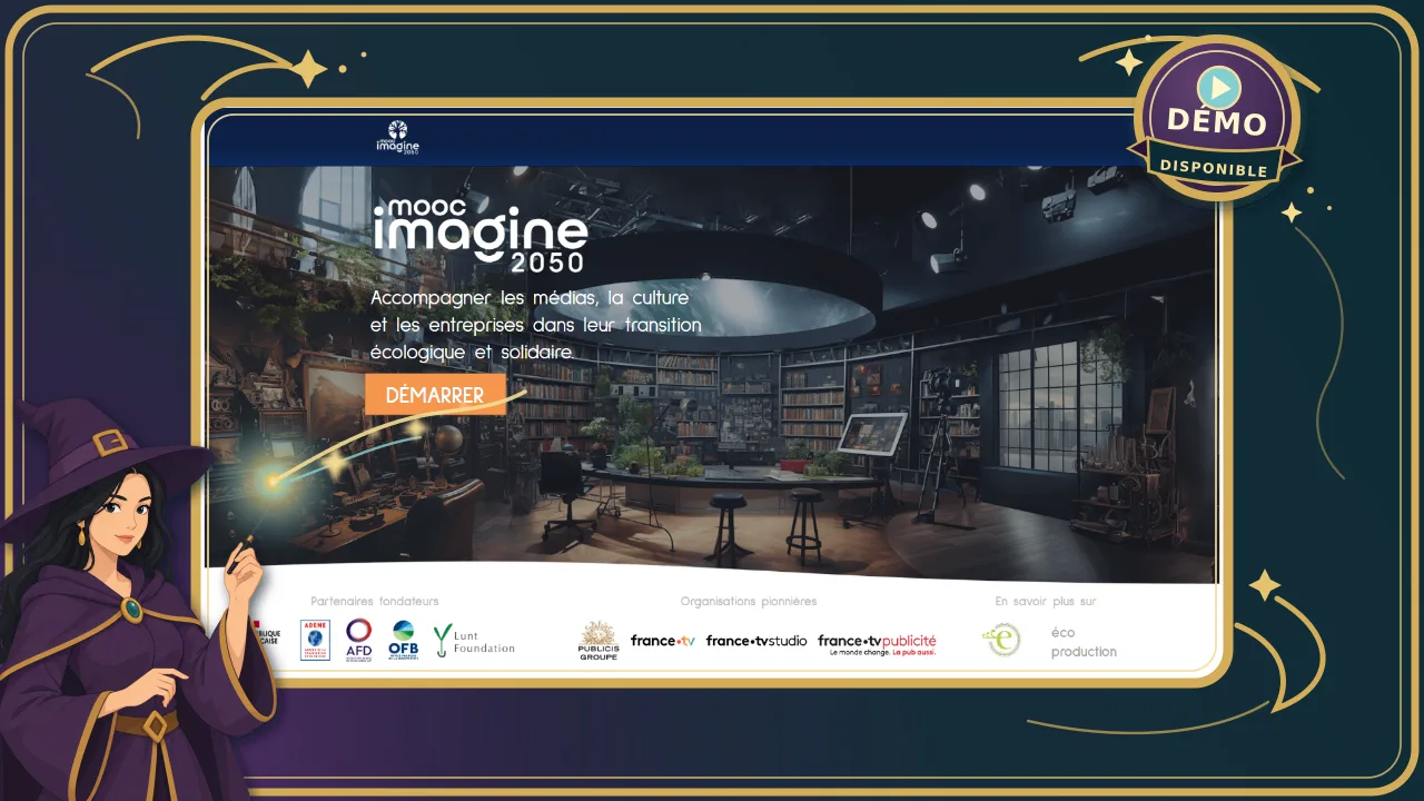 Visuel de présentation de la réalisation Imagine 2050, OGHMA Learning.