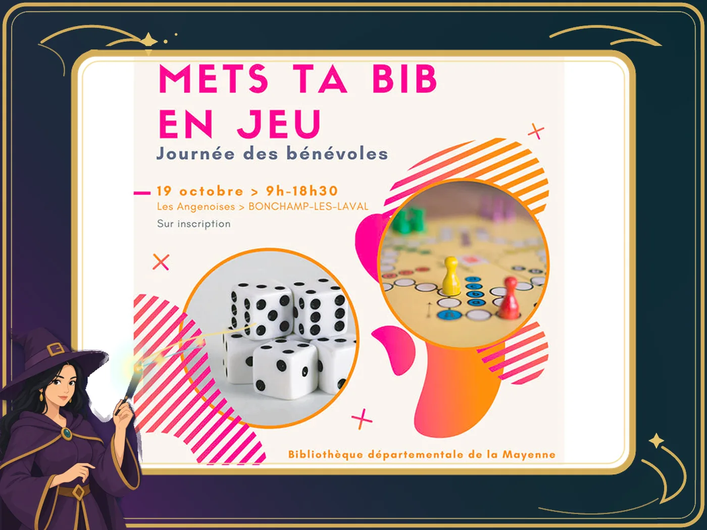 Visuel de présentation de la réalisation Mets ta bib en jeu, OGHMA Learning.